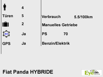 fiat panda hybride DE